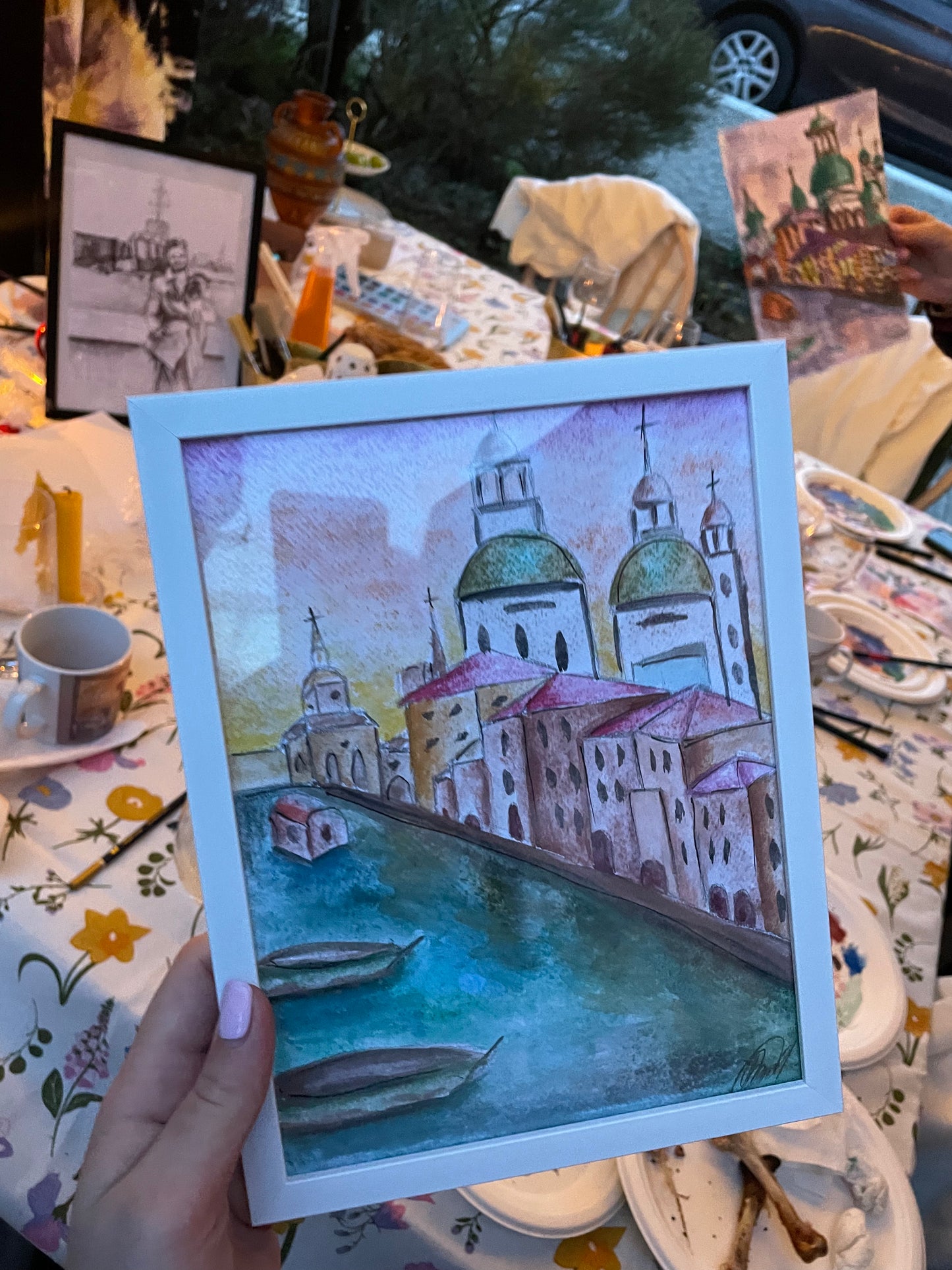 Barbeque & Art - painting class in Iceland